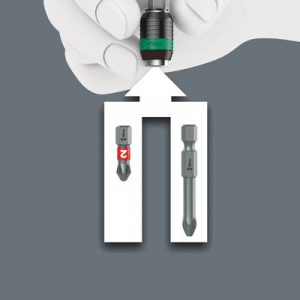 Wera  Kompakt 400 (05057470001) Bit készlet 15 részes 1/4 (6.3 mm) Tartó funkció, Gyorscsere tokmány
