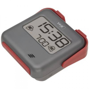 TFA Dostmann  (60.2031.10) Kvarc &Eacute;bresztő&oacute;ra Sz&uuml;rke Riaszt&aacute;si idők 1 Rezgő riaszt&aacute;s, Extra hangos &eacute;bresztőhang