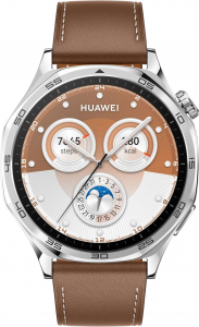 Huawei Watch GT 5 46mm okosóra barna kompozit bőr szíjjal (55020DKJ)