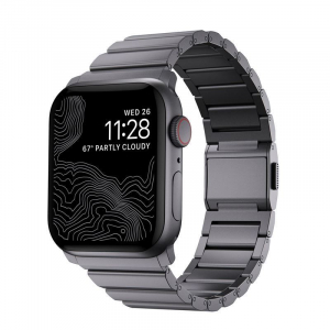 Nomad Apple Watch Ultra (49mm)8/7(45mm)/6/SE/5/4(44mm)/3/2/1(42mm) alumínium szíj asztroszürke (NM01327585)