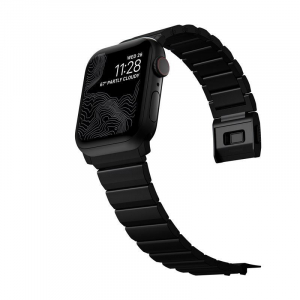 Nomad Apple Watch Ultra (49mm)8/7(45mm)/6/SE/5/4(44mm)/3/2/1(42mm) titánium szíj fekete (NM1A41BXT0)