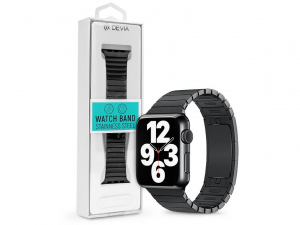 Devia Elegant Series Link Bracelet Apple Watch 42/44/45/49mm fém szíj fekete (ST325120)
