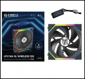 Lian Li UNI FAN SL Wireless 120 hűtő ventilátor fekete (12SL1W1B)