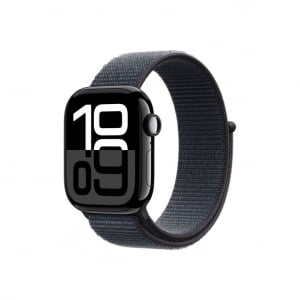 Apple Watch Series 10 (GPS + Cellular) 42mm kozmoszfekete alumíniumtok, tinta sportpánt (MWX83)