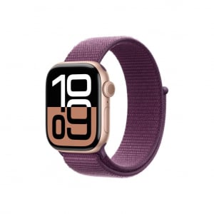 Apple Watch Series 10 GPS 42mm rozéarany alumíniumtok, szilva sportpánt (MWWK3)