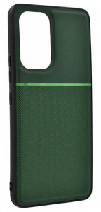 Gigapack Samsung Galaxy A53 (SM-A536) 5G mágneses, bőr hatású, csíkos mintás tok sötétzöld (GP-130630)