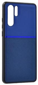 Gigapack Huawei P30 Pro mágneses, bőr hatású, csíkos mintás tok sötétkék (GP-131087)
