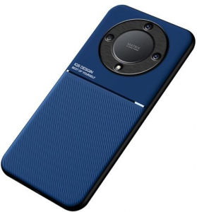 Gigapack Honor Magic5 Lite 5G mágneses, bőr hatású, csíkos mintás tok sötétkék (GP-136334)