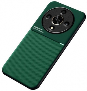 Gigapack Honor Magic6 Lite 5G m&aacute;gneses, bőr hat&aacute;s&uacute;, cs&iacute;kos mint&aacute;s tok s&ouml;t&eacute;tz&ouml;ld (GP-154307)