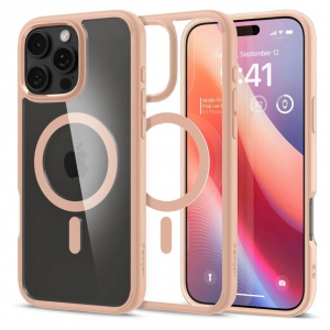 Spigen Ultra Hybrid MagSafe Apple iPhone 16 Pro Max tok Rose Titanium - átlátszó-rózsaszín (ACS08690)