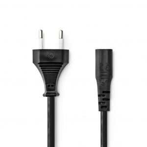 Nedis IEC-320-C1 Euro tápkábel 2m fekete (CEGL11060BK20)