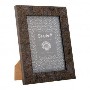 Kenro Sea Shell Design képkeret 10x15cm 3D halpikkely minta bronz barna (KE-YSS1015)