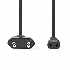 Nedis IEC-320-C1 Euro tápkábel 2m fekete (CEGL11060BK20)