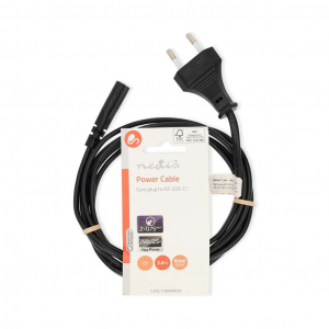 Nedis IEC-320-C1 Euro tápkábel 2m fekete (CEGL11060BK20)