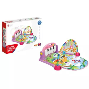 Manyuk Toys zen&eacute;lő babafoglalkoztat&oacute; szőnyeg zongor&aacute;val r&oacute;zsasz&iacute;n (HE0604)