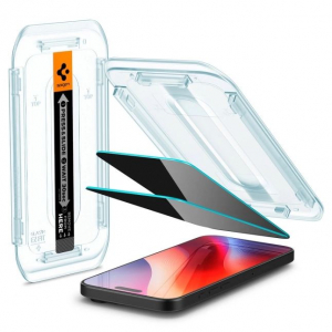 Spigen Glas.tR EZ Fit iPhone 16 Pro Max kijelzőv&eacute;dő betekint&eacute;s elleni v&eacute;delemmel (AGL07908)