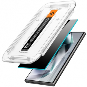 Spigen Glass tR EZ Fit Privacy Samsung Galaxy S24 Ultra kijelzővédő betekintés elleni védelemmel (AGL07625)