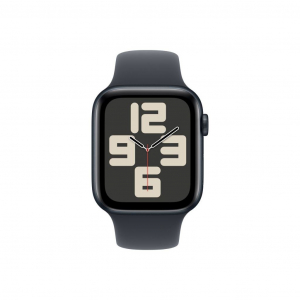 Apple Watch SE (2024) GPS + Cellular 44mm éjfekete alumínimumtok, éjfekete sportszíj S/M (MXGL3QF/A)