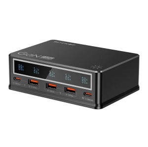 BlitzWolf 3xUSB-A, 2xUSB-C hálózati töltő 110W PD fekete (BW-i9)