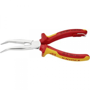 KNIPEX  (26 26 200 T) Lapos kerek csőrű fog&oacute; 40&deg;-ban hajl&iacute;tott 200 mm