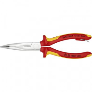 KNIPEX  (26 26 200 T) Lapos kerek csőrű fog&oacute; 40&deg;-ban hajl&iacute;tott 200 mm