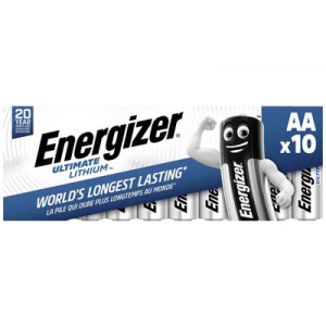 Energizer L&iacute;tium ceruzaelem k&eacute;szlet AA 1,5V 3000 mAh 10 db, LR06,  Ultimate 639753 (E301535501)