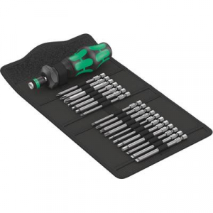 Wera  Kompakt Turbo Imperial 1 (05057483001) Bit k&eacute;szlet 19 r&eacute;szes 1/4 (6.3 mm) Bit tart&oacute; csavarh&uacute;z&oacute;val, Nyomat&eacute;k adapterrel, Gyorscsere tokm&aacute;ny, Beka