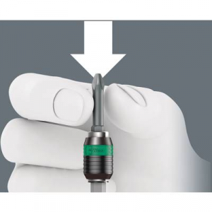 Wera  Kompakt Turbo Imperial 1 (05057483001) Bit k&eacute;szlet 19 r&eacute;szes 1/4 (6.3 mm) Bit tart&oacute; csavarh&uacute;z&oacute;val, Nyomat&eacute;k adapterrel, Gyorscsere tokm&aacute;ny, Beka