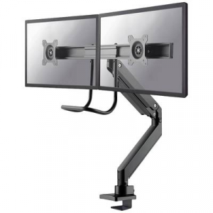 Newstar  (NM-D775DXBLACK) 2 részes Monitor asztali tartó 43,2 cm (17) - 61 cm (24) Csuklóval mozgatható, Forgatható, Dönthető Fekete