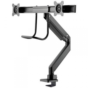 Newstar  (NM-D775DXBLACK) 2 részes Monitor asztali tartó 43,2 cm (17) - 61 cm (24) Csuklóval mozgatható, Forgatható, Dönthető Fekete