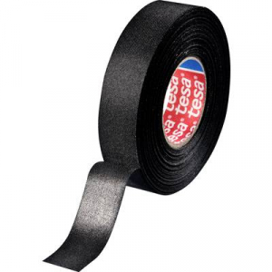 Tesa  (51025-00002-10) Szövet ragasztószalag Fekete (H x Sz) 25 m x 19 mm 1 db
