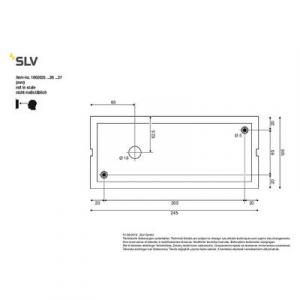SLV  (1002035) BOX-L LED-es mennyezeti lámpa Fixen beépített LED-es 19 W Antracit