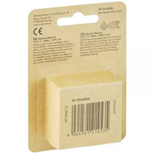 VOLTCRAFT Babyelem  Industrial LR14 Alk&aacute;li mang&aacute;n 1.5 V 7500 mAh 2 db (VC-12714180)