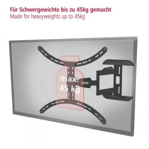 Hama  (00220836) TV fali tartó 94,0 cm (37) - 190,5 cm (75) Dönthető + forgatható