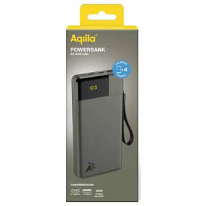 Aqiila  Powerbird B20M Powerbank 20000 mAh LiPo USB-A, USB-C&reg; Mohaz&ouml;ld (AQPBPBIB5MGR048)