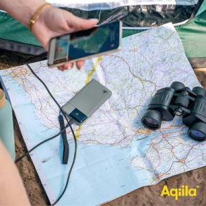 Aqiila  Powerbird B20M Powerbank 20000 mAh LiPo USB-A, USB-C&reg; Mohaz&ouml;ld (AQPBPBIB5MGR048)