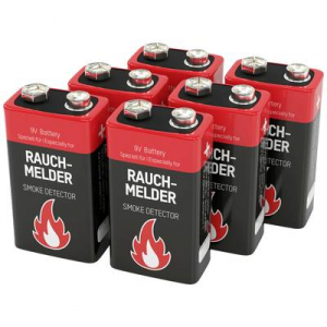 Ansmann  Rauchmelderbatterie 9V-os elem Alk&aacute;li mang&aacute;n 9 V 6 db (1525-0001)