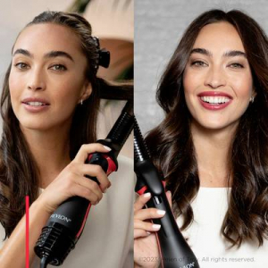 Revlon  (RVDR5333E) Meleglevegős kefe Fekete, Piros G&ouml;nd&ouml;r&iacute;tő funkci&oacute;val