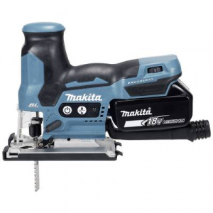 Makita  (DJV185RF1J) Akkus asztali fűr&eacute;sz (DJV185RF1J) akkuval, T&ouml;ltővel, Hordt&aacute;sk&aacute;val 18 V 3.0 Ah Vele sz&aacute;ll&iacute;tott akkuk sz&aacute;ma 1