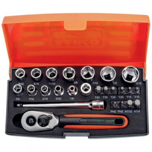 Bahco  Dugókulcs készlet 1/4 25 részes (SL25AF)