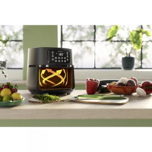Philips  (HD9285/93) Forrólevegős fritőz 7.2 l App vezérlés, Tapadásmentes bevonat, BPA mentes Fekete, Ezüst