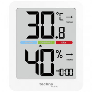 Techno Line  Technoline Hőmérséklet- és légnedvesség mérő Fehér (WS9456)