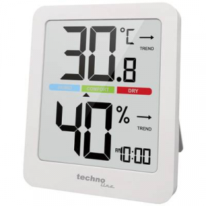 Techno Line  Technoline Hőmérséklet- és légnedvesség mérő Fehér (WS9456)