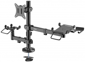SpeaKa Professional  SP-POS-200 1 r&eacute;szes Monitor asztali tart&oacute; 43,2 cm (17) - 81,3 cm (32) Fekete Tart&oacute; POS termin&aacute;lhoz + nyomtat&oacute;hoz, D&ouml;nthető + forg