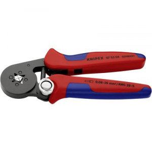 KNIPEX Önbeállító érvéghüvely krimpelő fogó, barnított, 180 mm,  (97 53 04 SB)
