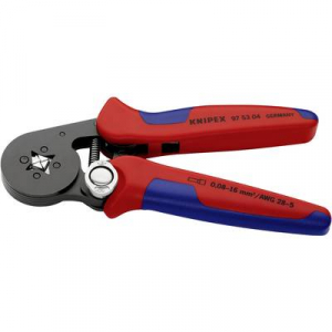 KNIPEX Önbeállító érvéghüvely krimpelő fogó, barnított, 180 mm,  (97 53 04 SB)