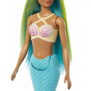 Mattel Barbie Dreamtopia: Színes hajú sellő baba kék uszonnyal (HRR02/0194735183647)