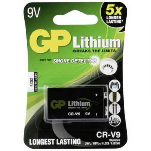 GP 9V-os elem, l&iacute;tium, 9V, 800 mAh,  CR-9V (6LR61), 6LR21, 6AM6, 6LP3146, MN1604, A1604, E Block, LR22