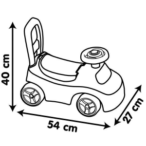 Smoby: Auto Ride-on átalakítható járássegítő bébitaxi rózsaszín (7600720542)
