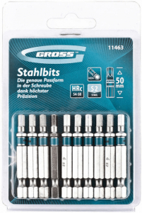 Gross HEX4x50mm 10db professional bit S2 acél (11463)